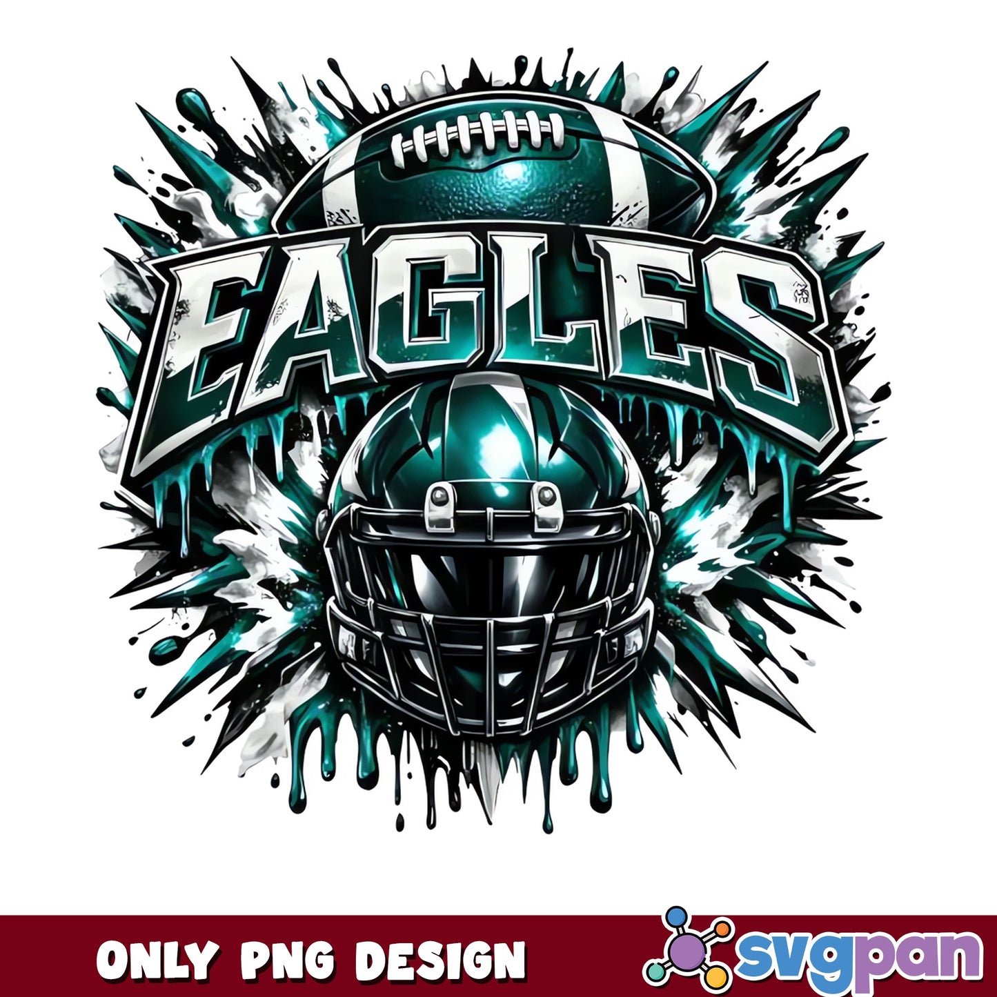 Eagles Football Drip PNG, Philadelphia Eagles PNG, NFL PNG
