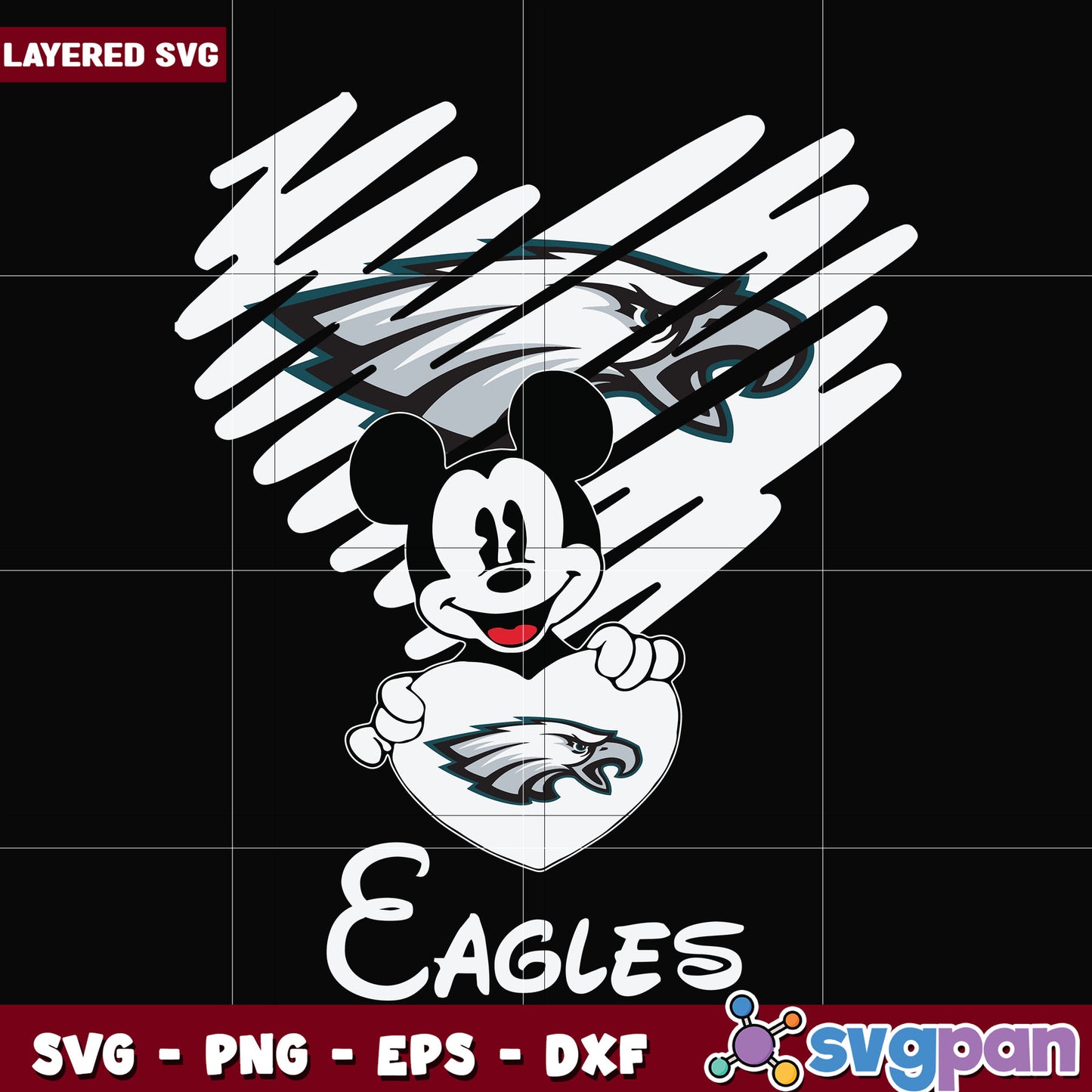 Eagles heart svg, nfl teams svg, american football svg