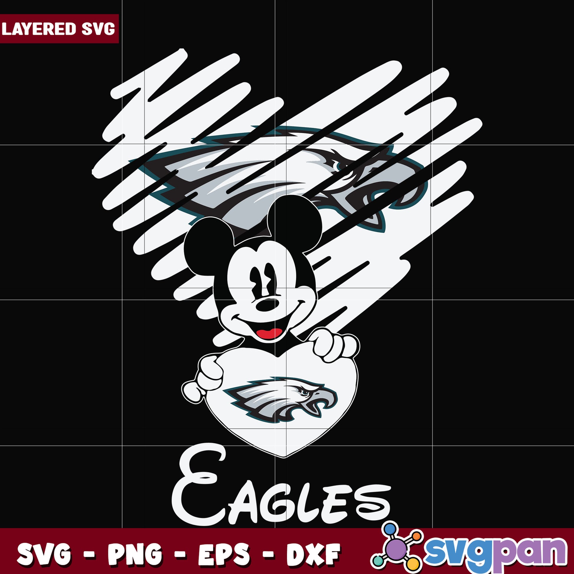 Eagles heart svg, nfl teams svg, american football svg