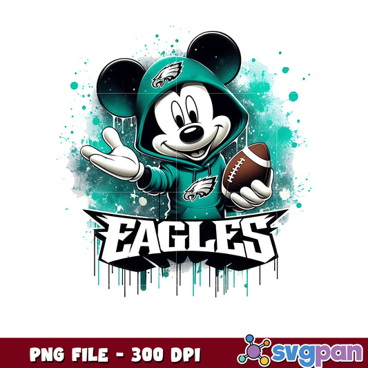 Eagles mickey mouse png, nfl png, nfl cartoon characters png