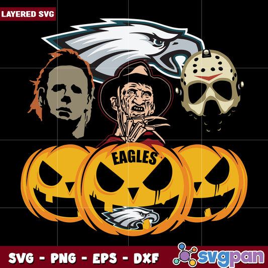 Eagles philadelphia halloween svg, nfl teams svg, super bowl svg