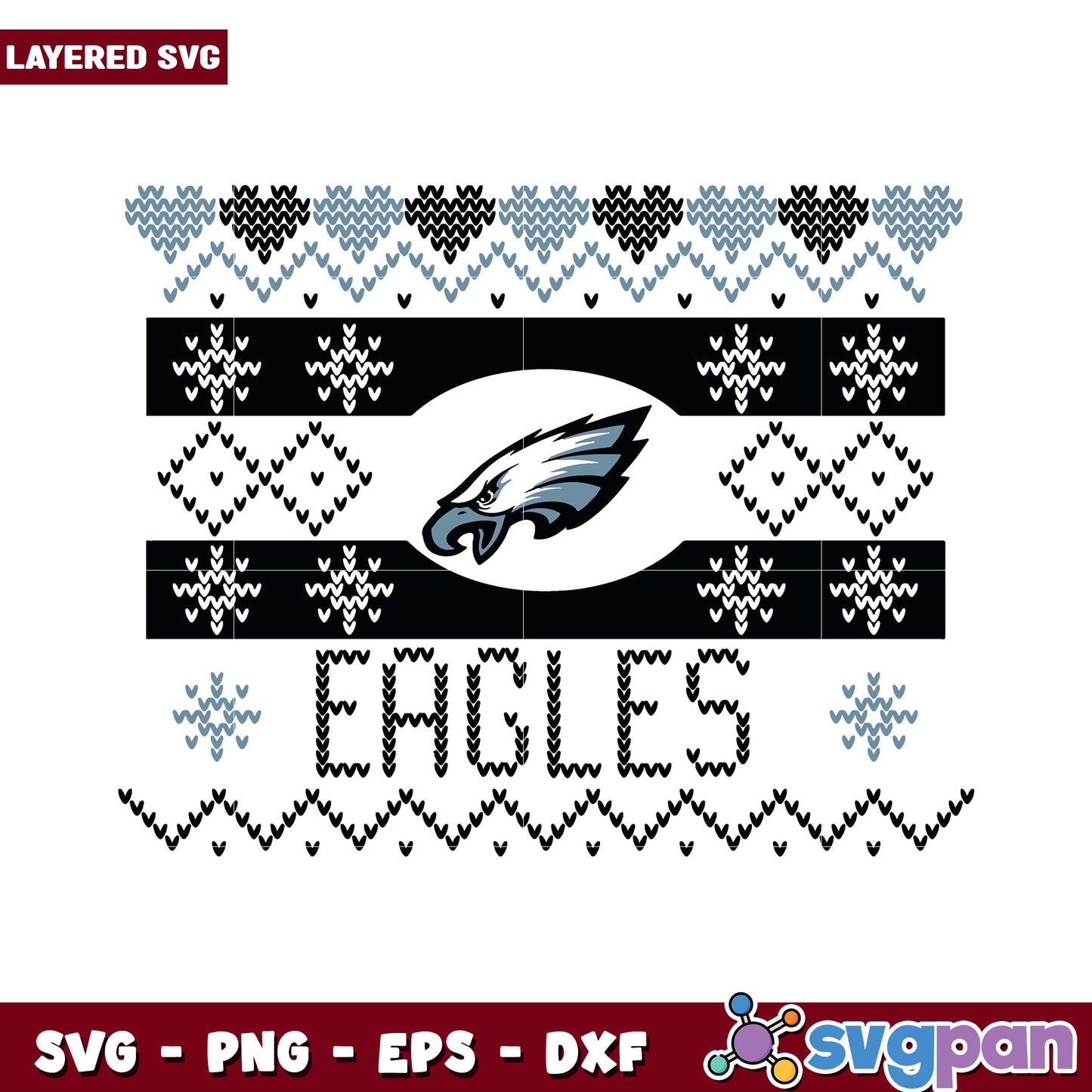 Eagles themed sweater design for crafting needs, perfect for fans