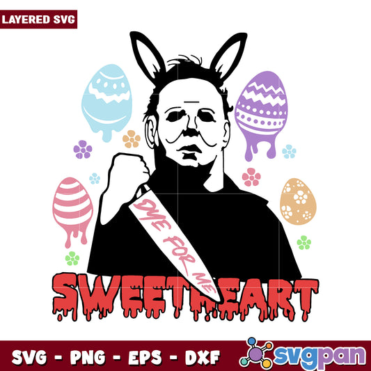 Easter Bunny Michael Myers SVG, perfect for seasonal crafts and decor