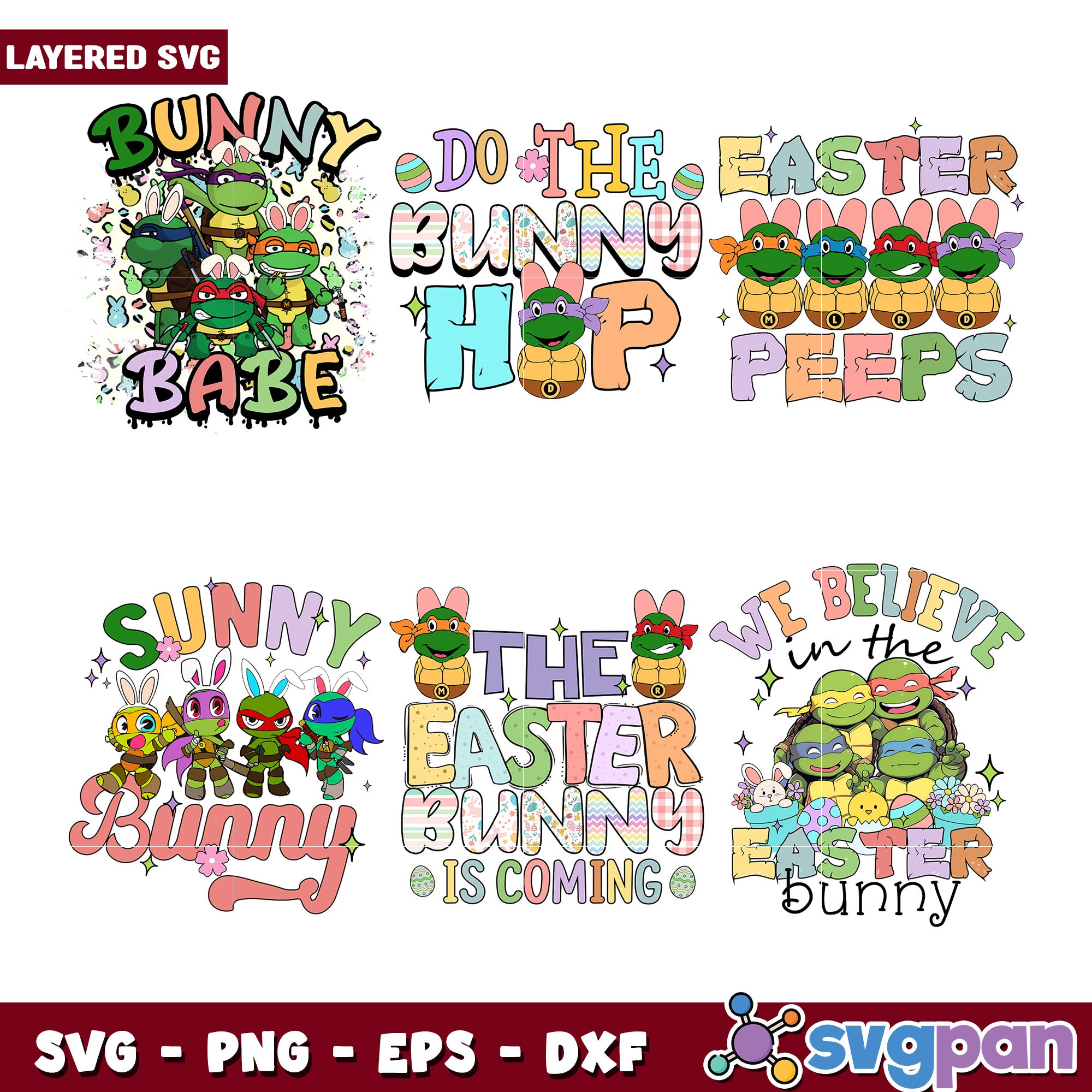 Easter Bunny TMNT SVG Bundle – svgpan