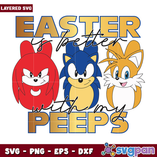 Easter Celebration Design with My Favorite Characters SVG