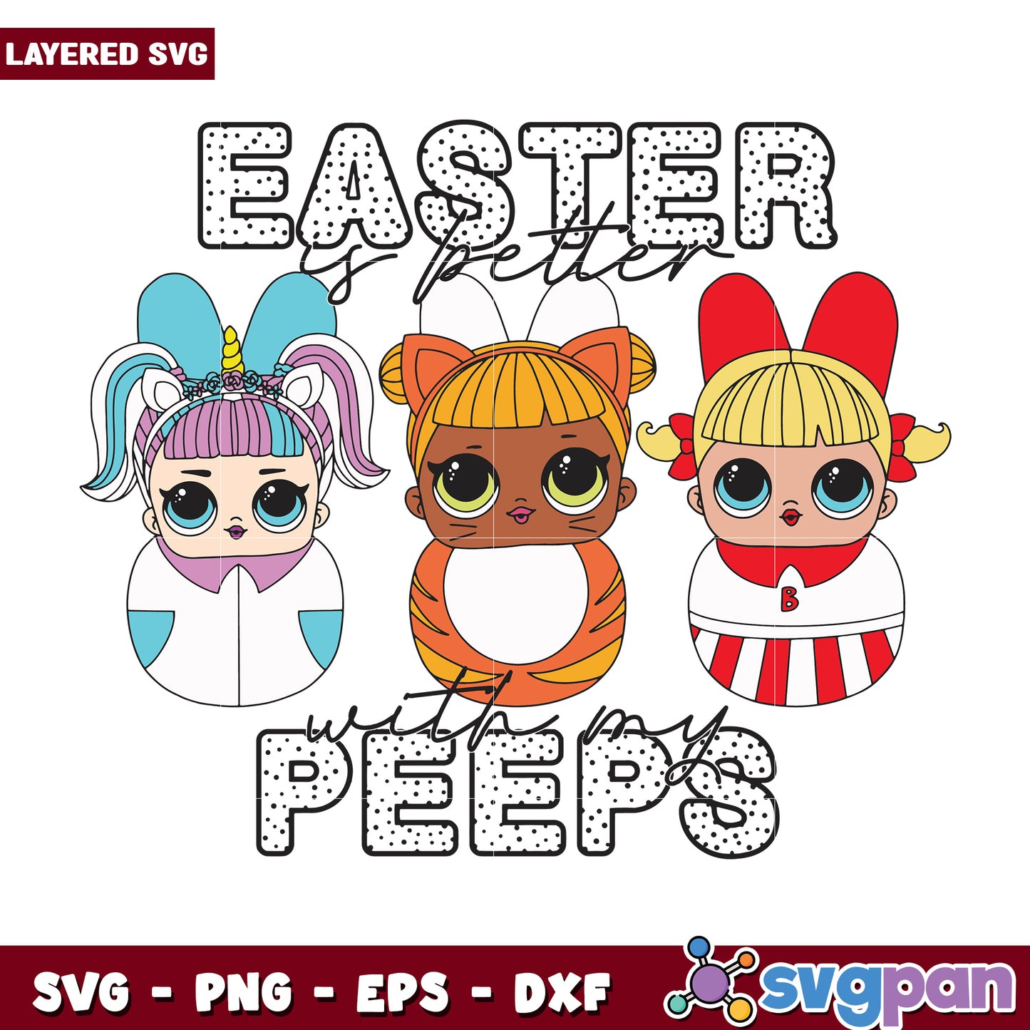 Easter Designs With Cute Peeps SVG for Spring Celebrations