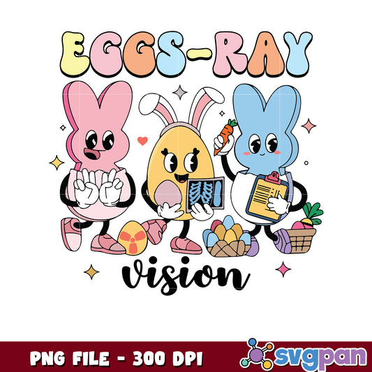 Easter Eggs Ray Vision PNG 300 DPI