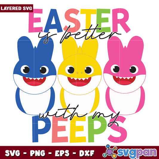 Easter Fun Bundle with My Colorful Peeps SVG Design