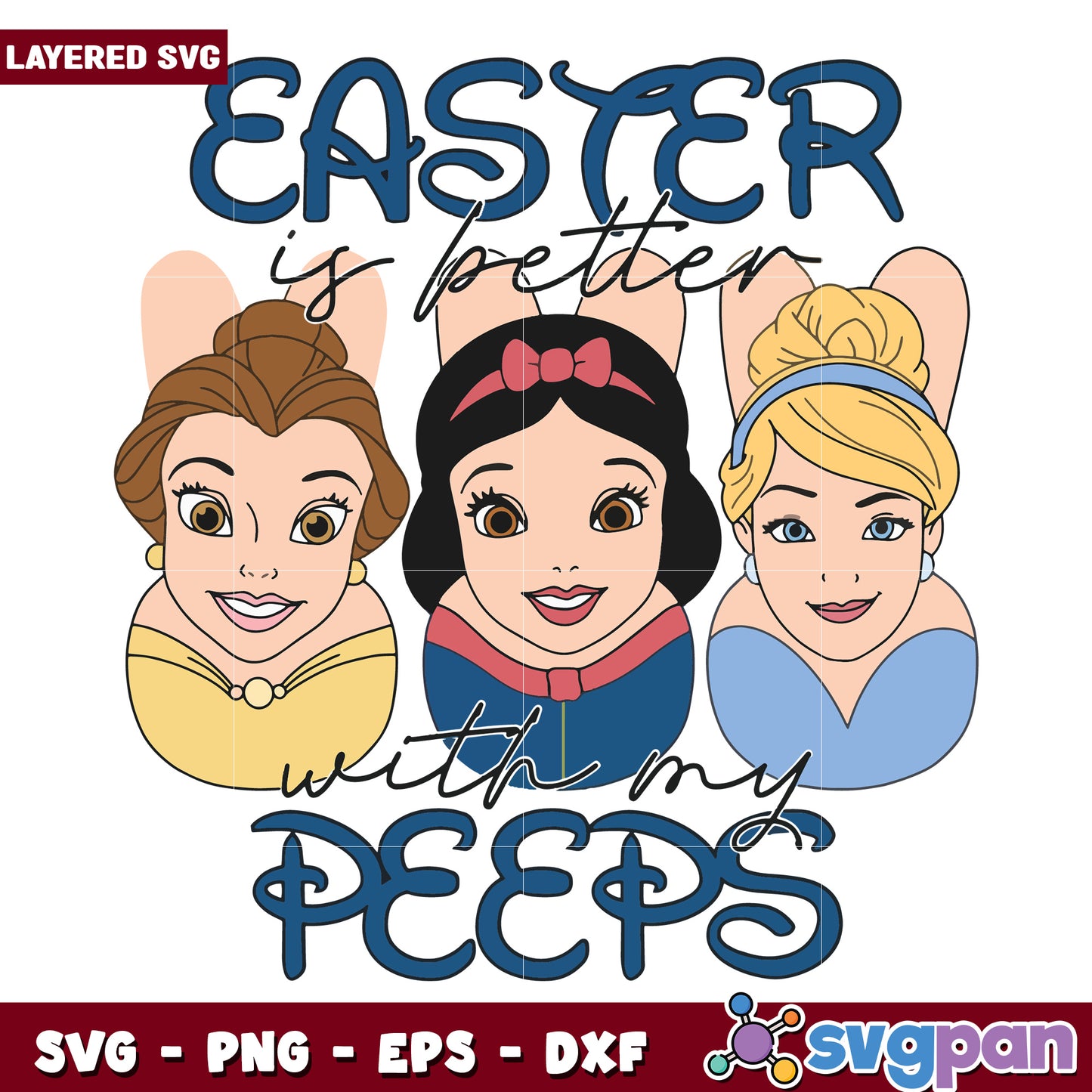 Easter Fun with Disney Princesses and My Peeps SVG Design
