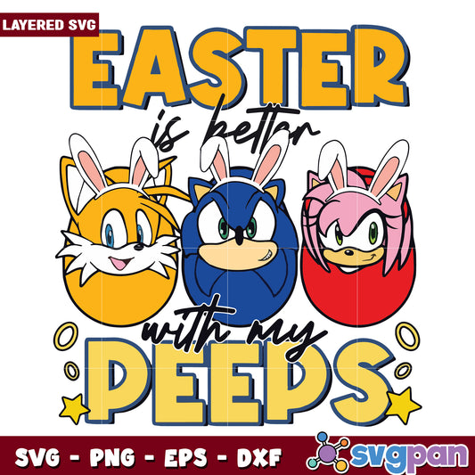 Easter Fun with Friends SVG Cute Peep Design for Spring