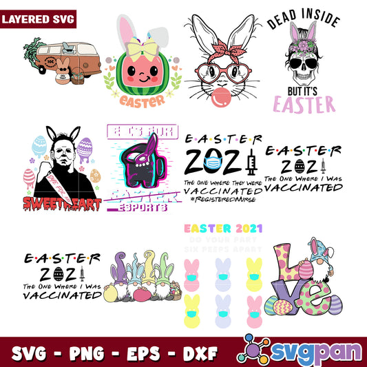 Easter SVG Bundle Layered Designs