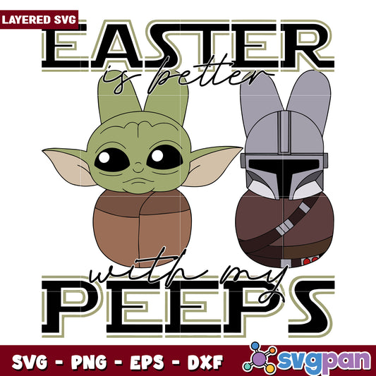 Easter SVG Design with Cute Characters for Fun Celebrations