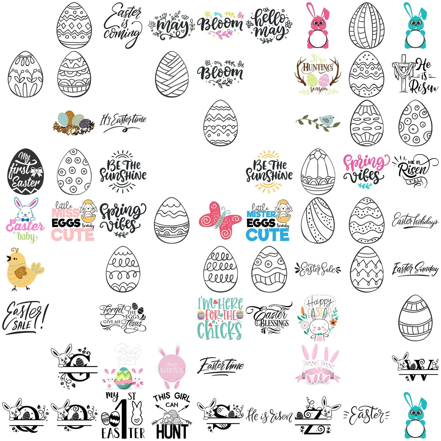 Easter enormous collection svg bundle, easter 2025 svg, easter svg