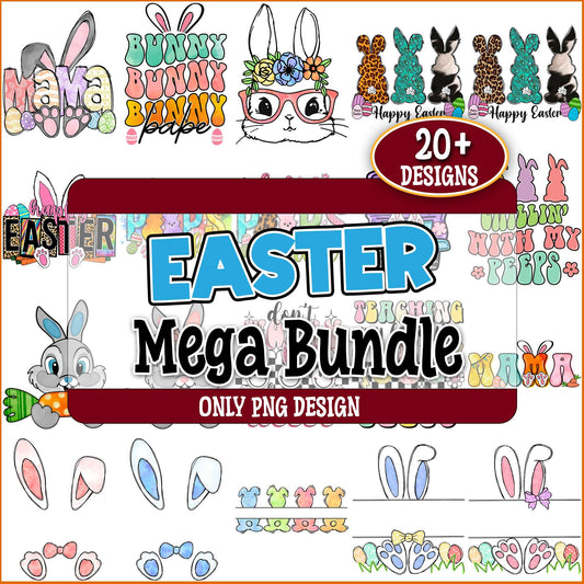 Easter funny bunny png bundle