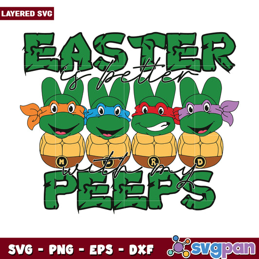 Easter is Better with My Favorite Cartoon Pals SVG Design