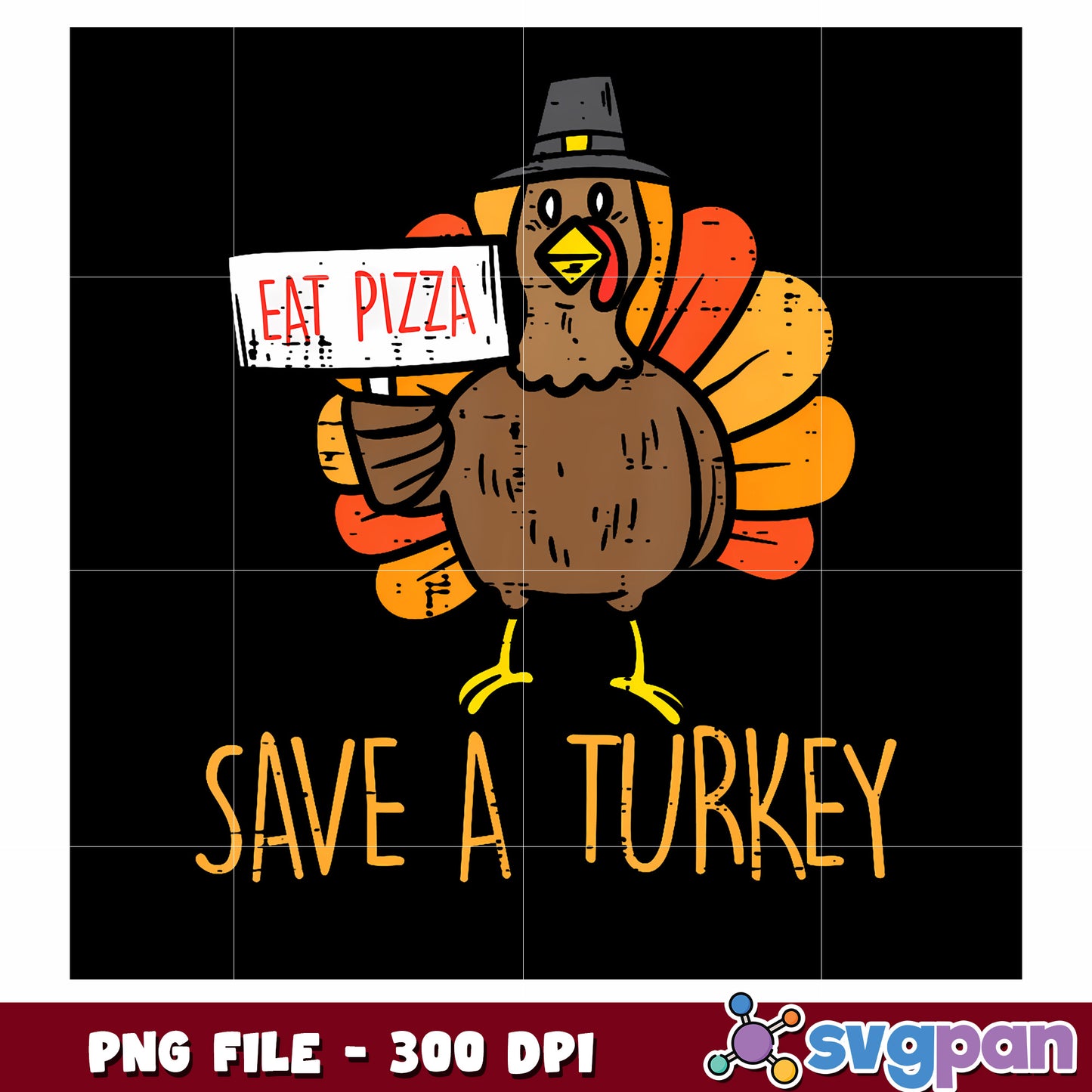 Eat pizza save a turkey png, hilarious png, thanksgiving png