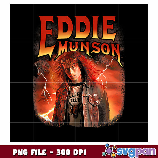 Eddie munson design png, hawkins town png, eddie munson png