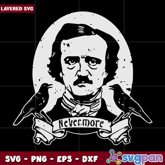 Edgar allan poe svg, halloween killers nights​ svg, spookycharacters svg