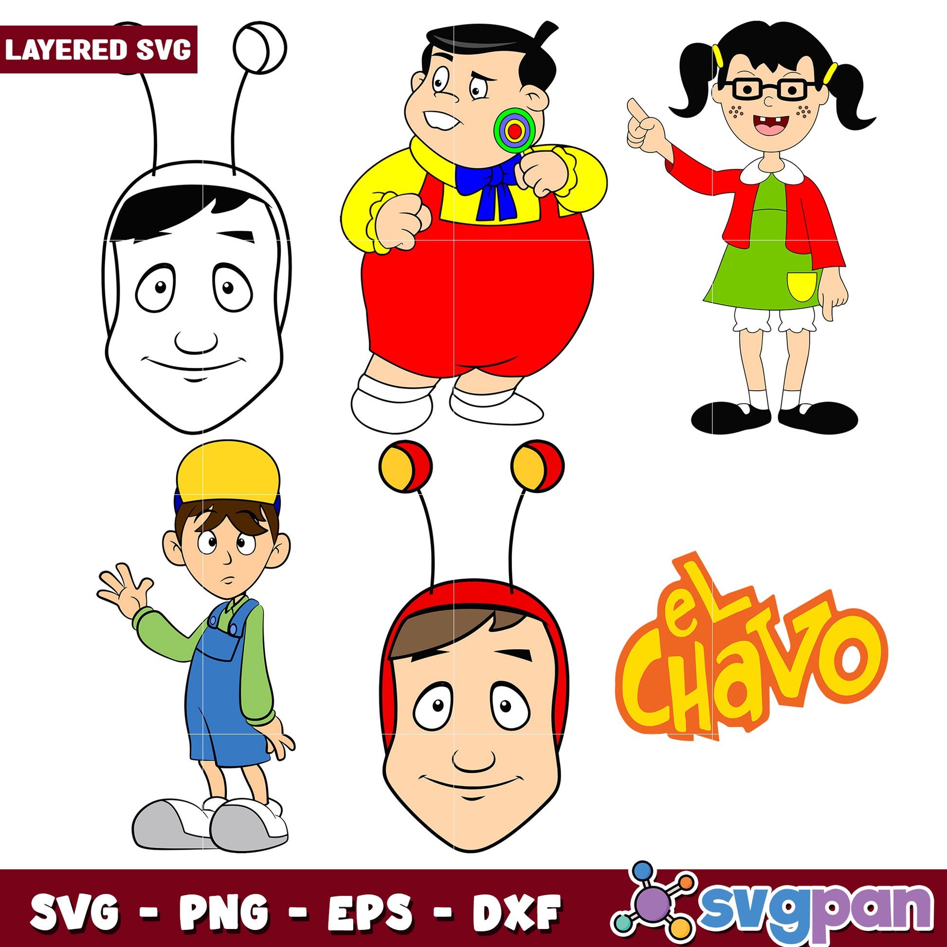 El Chavo Character SVG Bundle for Crafts and Projects