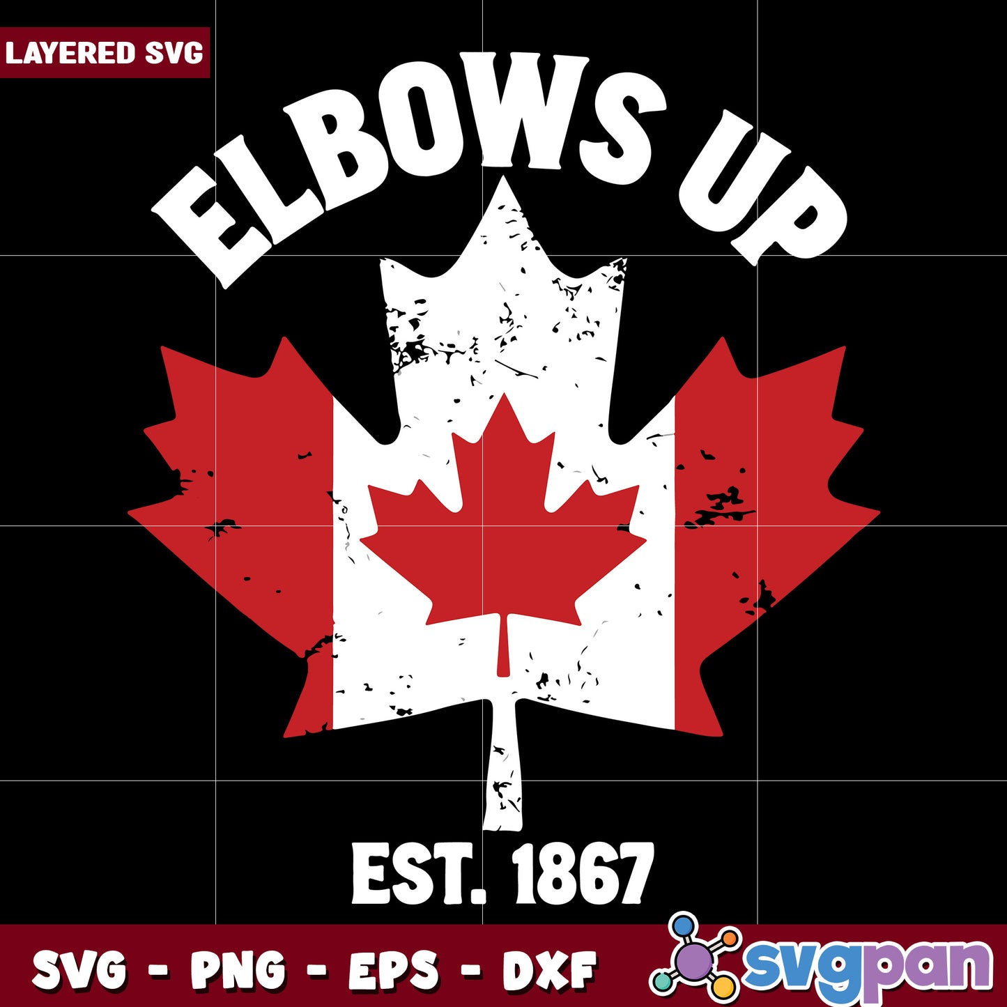 Elbows up canada flag svg, canadian mapple leaf​ svg, canada search trend svg