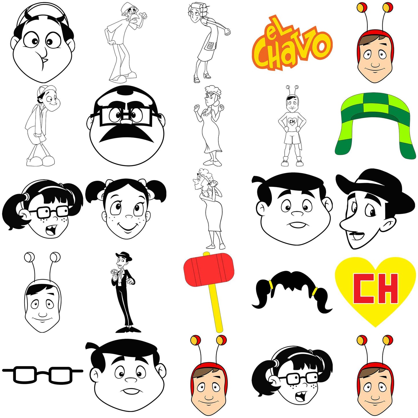El chavo svg bundle, el chavo del ocho characters svg, el chavo del ocho svg