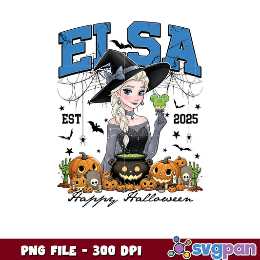 Elsa happy halloween png, halloween decorations png, halloween costumes png