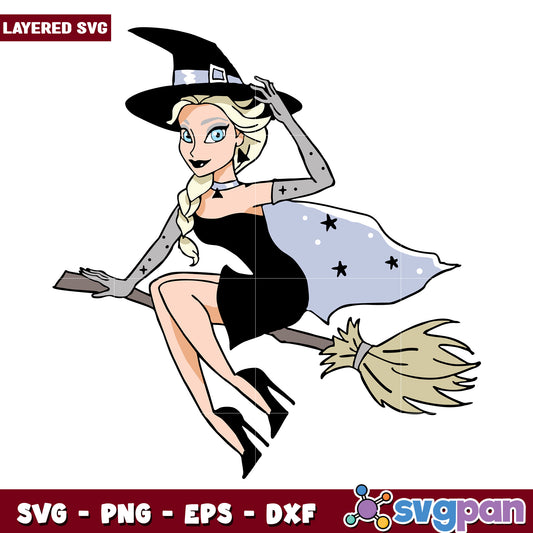 Elsa witch halloween svg, halloween svg, horror movies characters svg