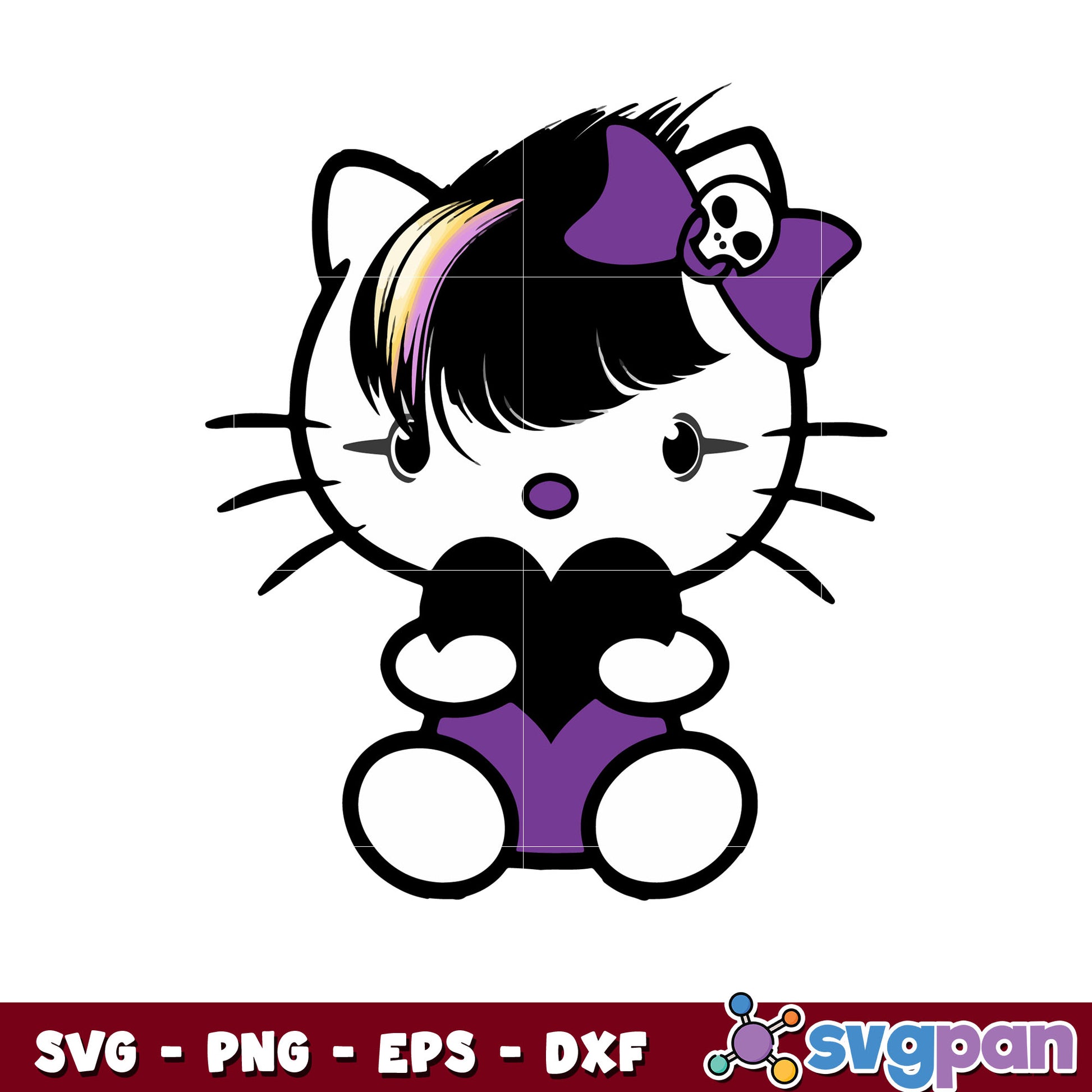 Emo love kitty design svg, sanrio hello kitty svg, sanrio svg