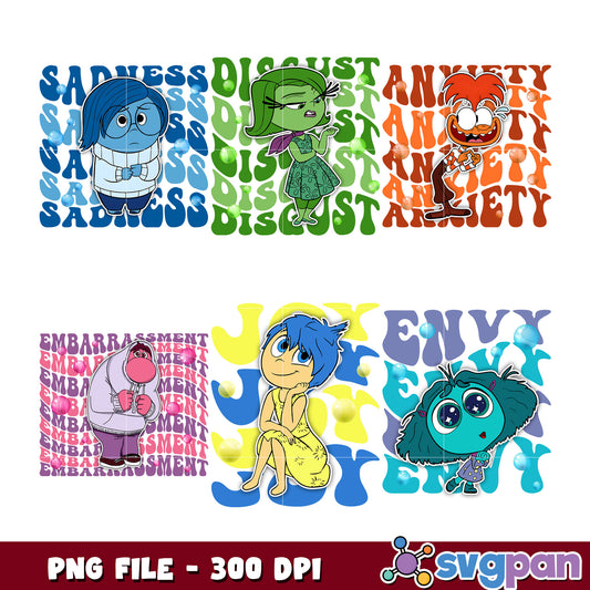 Emotional Cartoon Characters Bundle PNG Format File