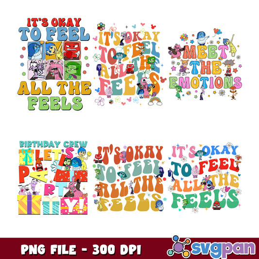 Emotional Expressions Art Bundle PNG 300 DPI