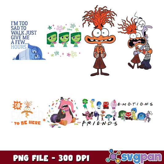 Emotions Friends Bundle PNG Files for Creatives