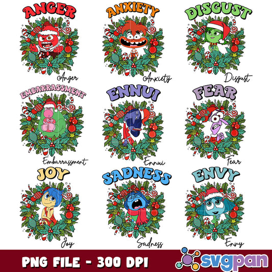 Emotions Holiday Bundle PNG Graphic Set 300 DPI