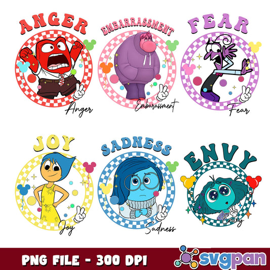 Emotions inside out png bundle