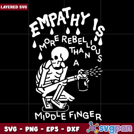 Empathy is more rebellous than a middle finger svg, halloween decorations svg, halloween cartoons svg