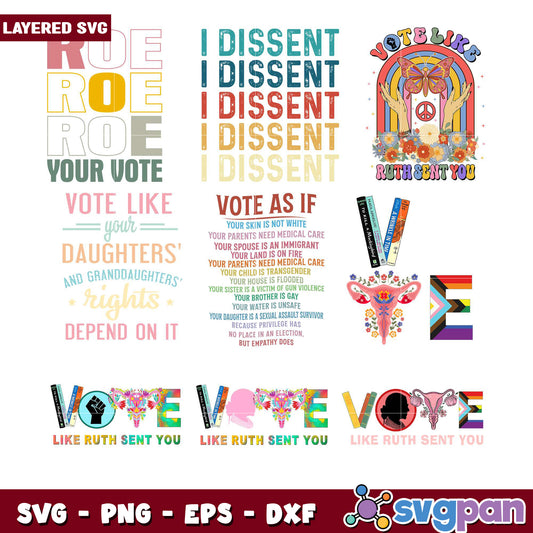 Empowering Voting Rights Bundle SVG Designs