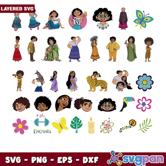 Encanto Character Bundle SVG for Creative Projects