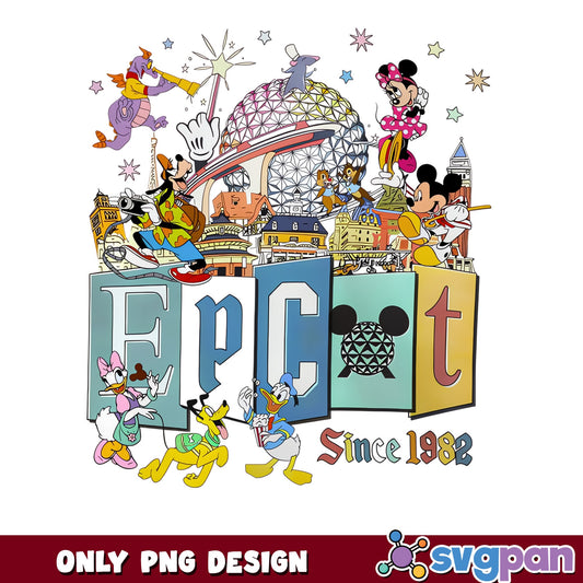 Epcot Since 1982 PNG, Disney Characters PNG, Mickey Mouse PNG