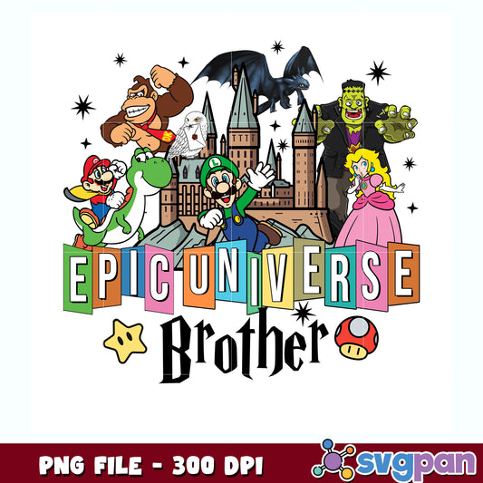Epic universal brother png, universal png, mario chractes png