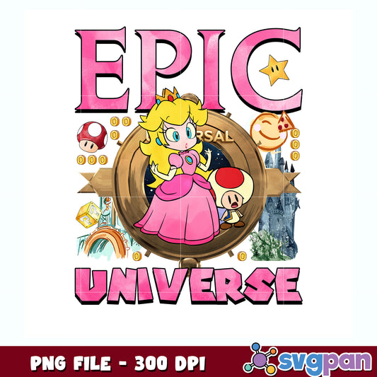 Epic universal character png, mario and the prncess png