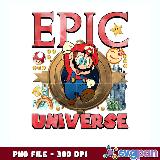 Epic universe mario png, universal movie png, nintendo png