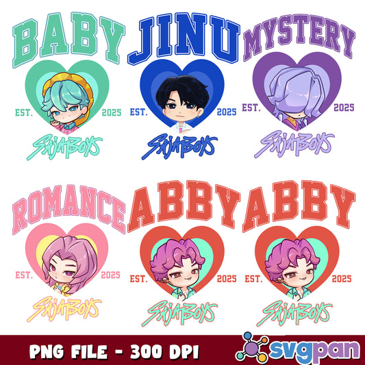 Est 2025 saja boys png bundle