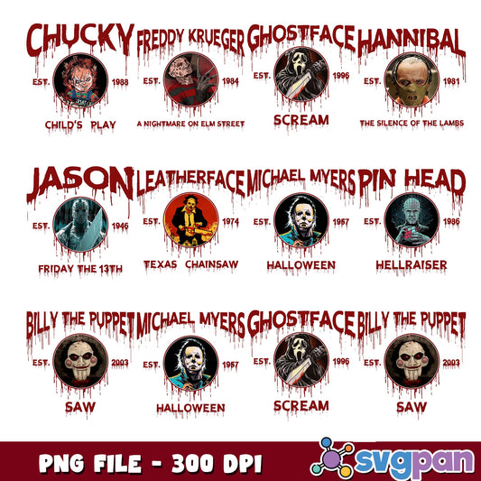Est design the killer png bundle