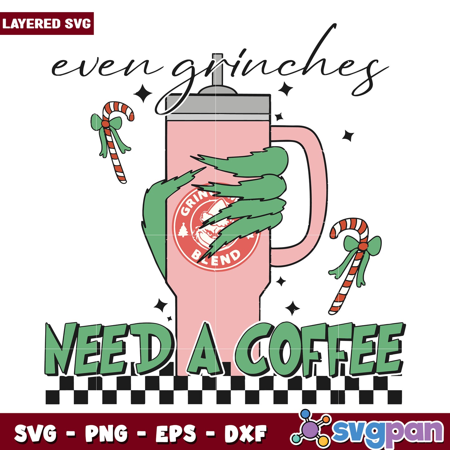 Even Grinches Need A Coffee svg, christmas music​ svg, disney svg