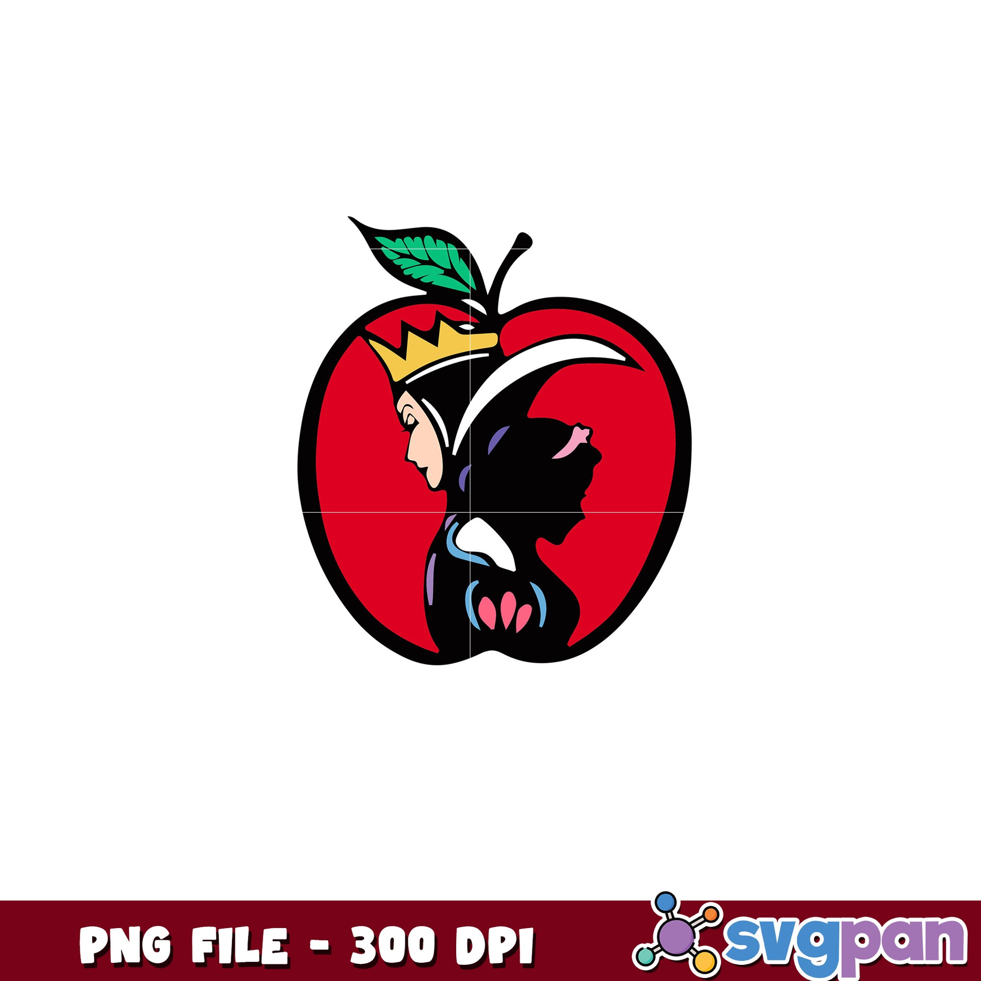 Evil Queen Apple PNG Graphic