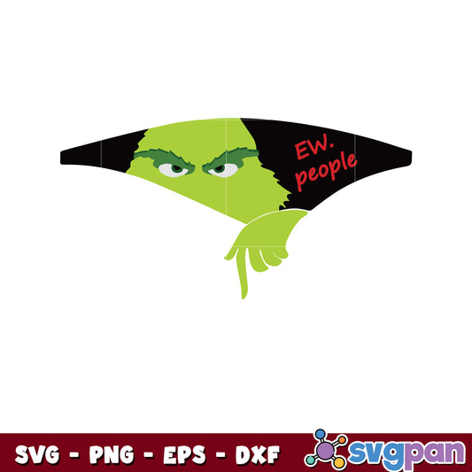 Ew people grinch Face design svg