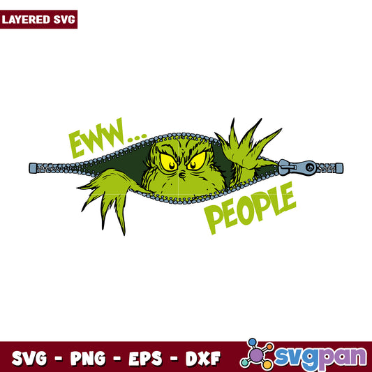 Ew people grinch svg, christmas music​ svg, disney svg