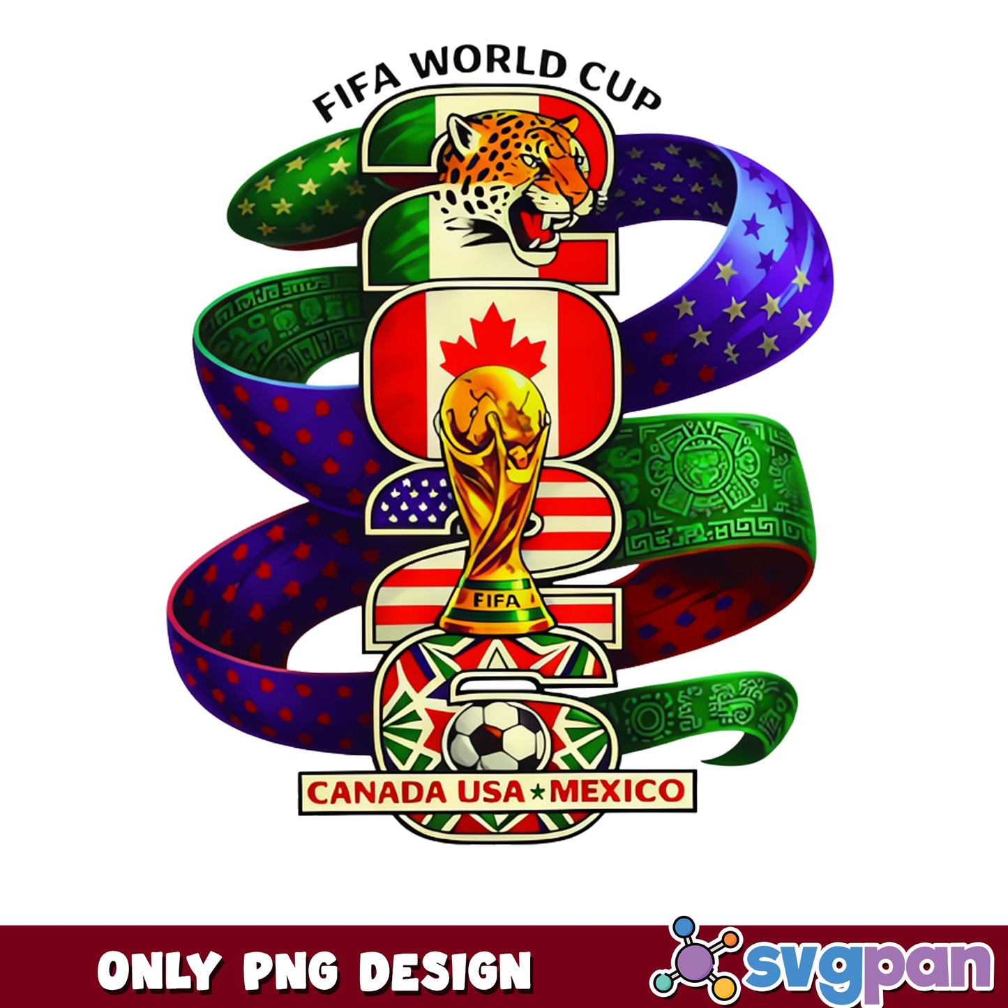 FIFA World Cup 2026 PNG, Canada USA Mexico Soccer, Football PNG
