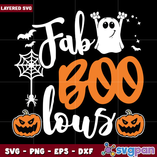 Fab boo lous halloween svg, halloween decorations svg, halloween cartoons svg