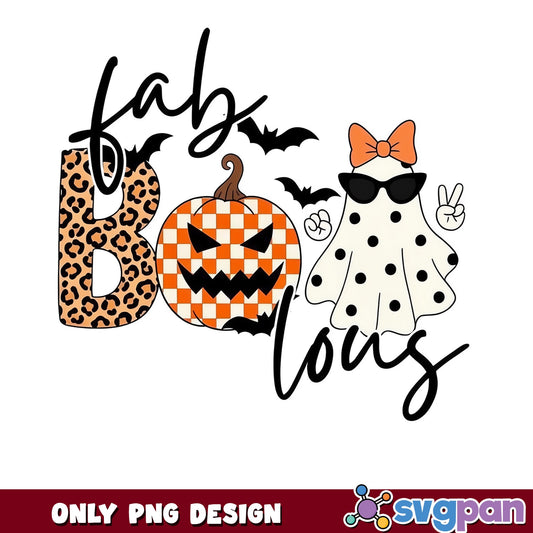 Faboolous Halloween PNG, Cute Ghost Pumpkin PNG, Halloween PNG