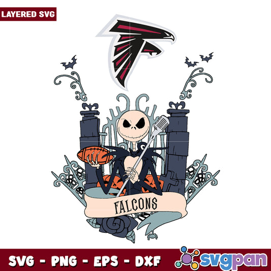 Falcons Jack halloween svg, nfl teams svg, super bowl svg
